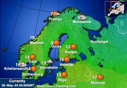 フィンランド 天気温度マップ 