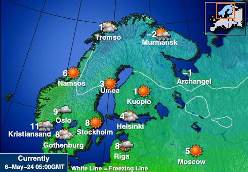Soome Ilm temperatuur kaart 