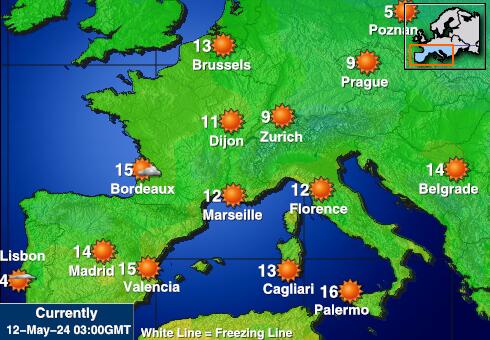 法国 天气温度图 