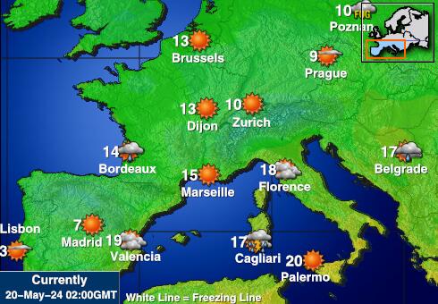 Fransa Hava sıcaklığı haritası 