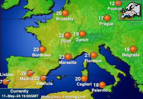 France Weather Temperature Map 
