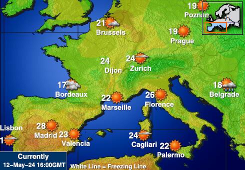 Fransa Hava sıcaklığı haritası 