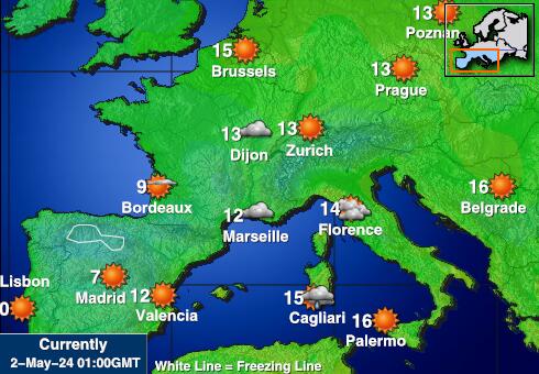 France Weather Temperature Map 
