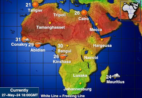 Gabon Ilm temperatuur kaart 