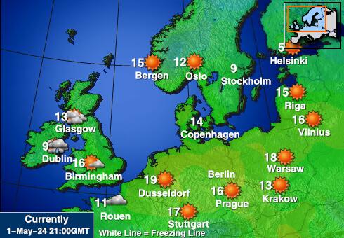 Saksamaa Ilm temperatuur kaart 