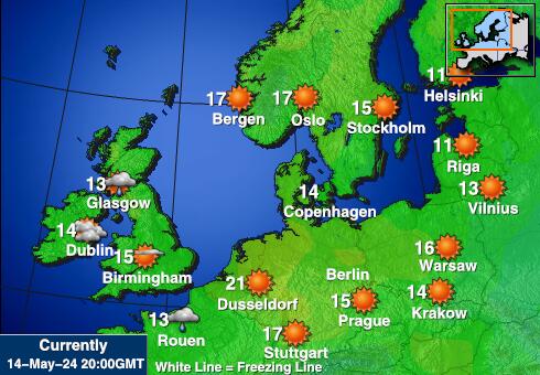 nước Đức Bản đồ nhiệt độ thời tiết 