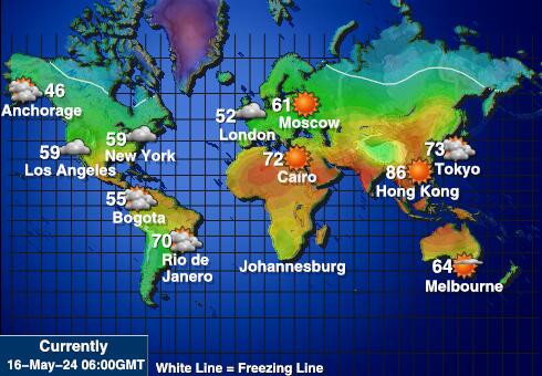 グリーンランド 天気温度マップ 