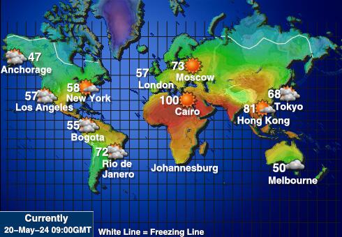 Guam Bản đồ nhiệt độ thời tiết 
