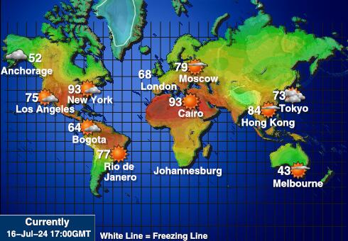 Гуам Карта температури погоди 