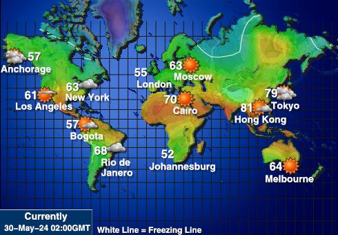 Гуам Карта погоды Температура 
