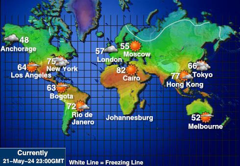 Guam Mapa temperatura Tempo 