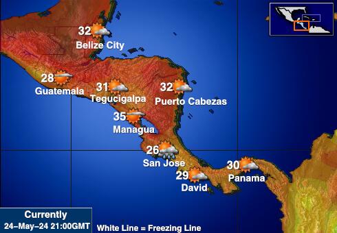 グアテマラ 天気温度マップ 