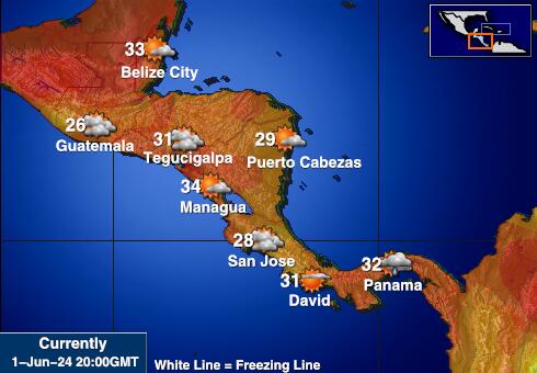 Гватемала Температурна карта за времето 