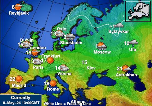 Шерстяная фуфайка Карта погоды Температура 