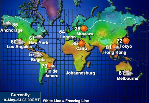 Heard Island and McDonald Islands Mapa temperatura Tempo 