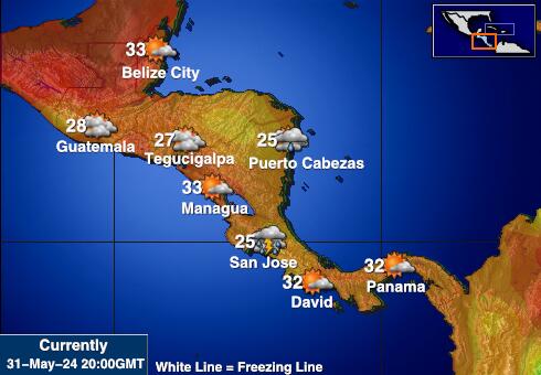Хондурас Температурна карта за времето 