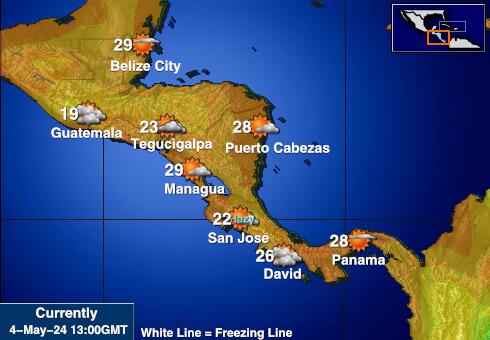 Honduras Peta Suhu Cuaca 
