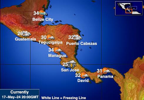 Honduras Hava sıcaklığı haritası 
