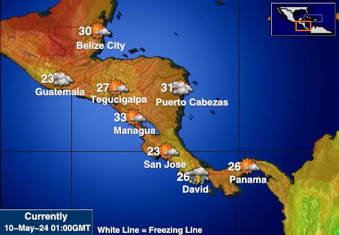 Honduras Været temperatur kart 