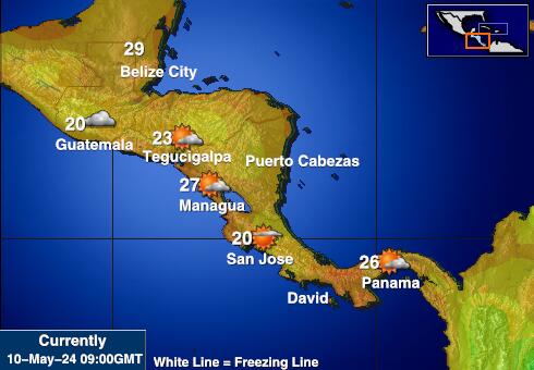 Honduras Peta Suhu Cuaca 