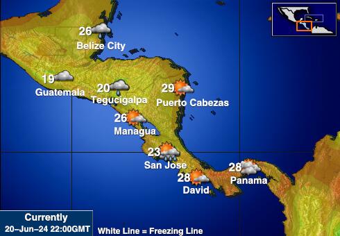 Honduras Hava sıcaklığı haritası 