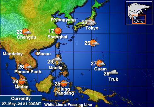Hong Kong Vädertemperaturkarta 