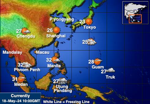 Hong Kong Harta temperaturii vremii 