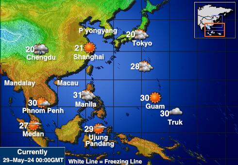 Hồng Kông Bản đồ nhiệt độ thời tiết 