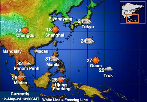香港 天気温度マップ 