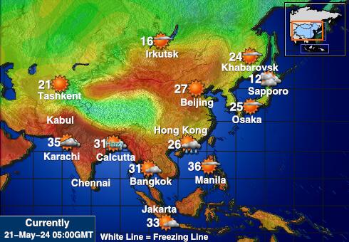 Đảo Howland Bản đồ nhiệt độ thời tiết 