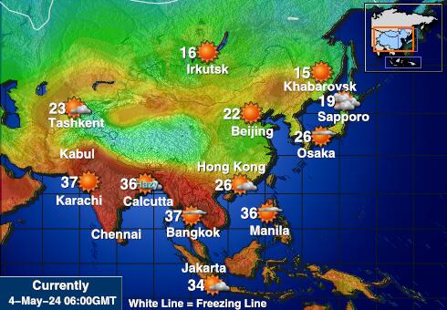 جزيرة هاولاند خريطة درجة حرارة الطقس 