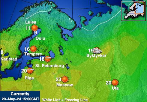 Węgry Temperatura Mapa pogody 
