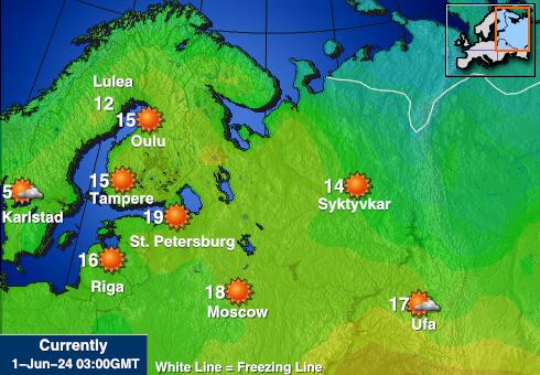 Венгрия Карта погоды Температура 