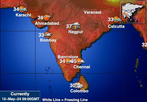 인도 날씨 온도지도 