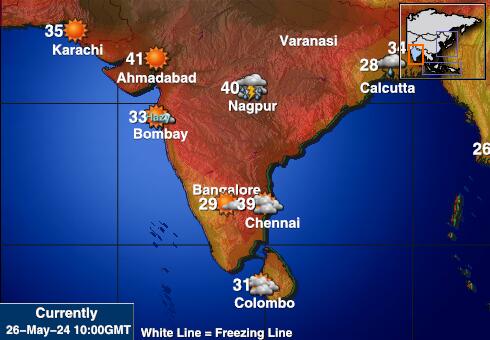 印度 天气温度图 