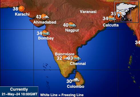 Indien Vejret temperatur kort 