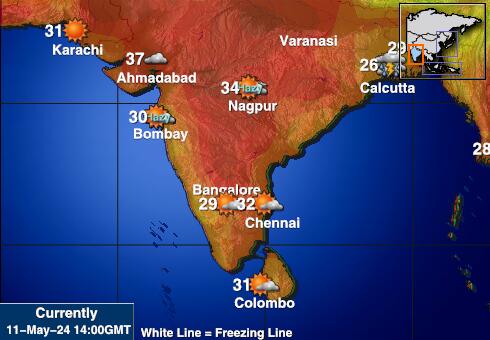 India Weather Temperature Map 