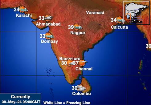 Hindistan Hava sıcaklığı haritası 