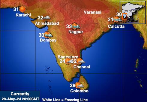 印度 天气温度图 