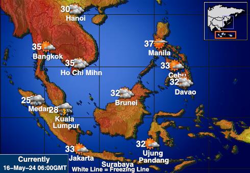 Indonesien Vejret temperatur kort 