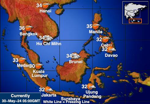 인도네시아 날씨 온도지도 