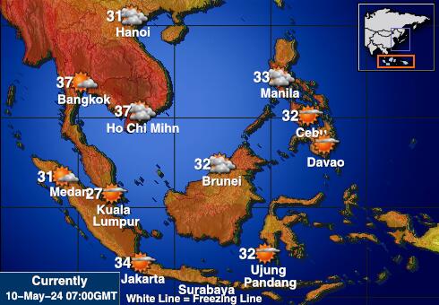Indonesien Vädertemperaturkarta 