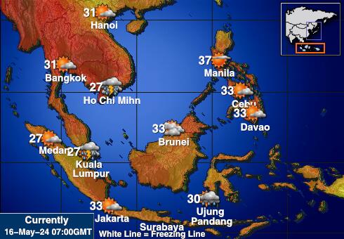Indonesia Peta Suhu Cuaca 
