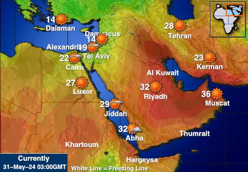 Иран Температурна карта за времето 