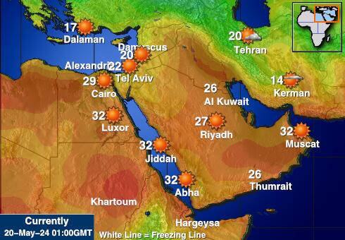 Iran Vädertemperaturkarta 