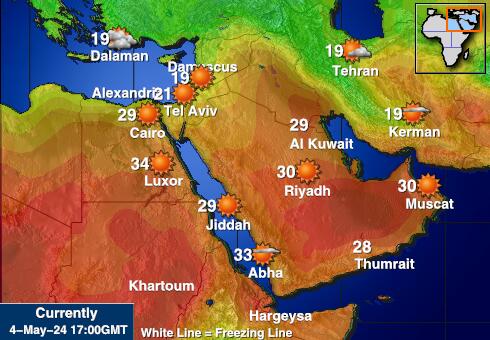 Иран Карта погоды Температура 