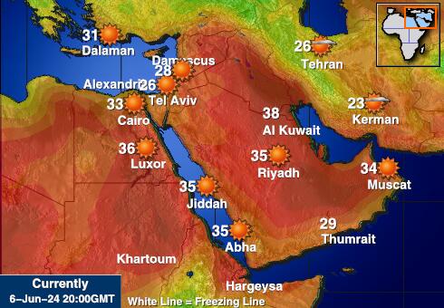 Iran Bản đồ nhiệt độ thời tiết 