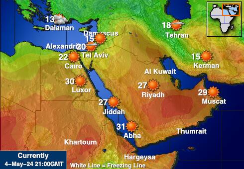 Иран Температурна карта за времето 
