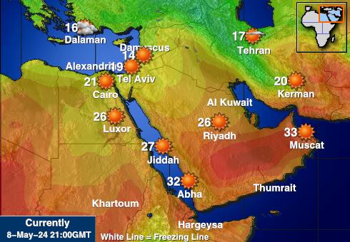 Ирак Карта погоды Температура 