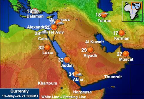 Iraq Peta suhu cuaca 